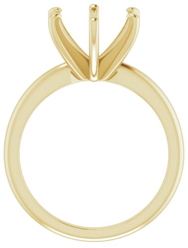 Sužadėtuvių Žiedas „Solitaire“ 585 Geltonojo Aukso Round 10mm (2)