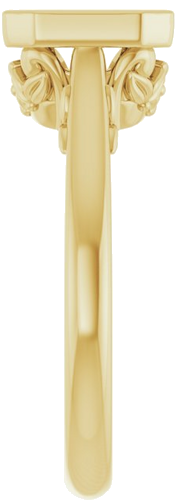 Sužadėtuvių Žiedas „Bezel-Set“ 14k yellow gold Emerald 9mm x 7mm (4)