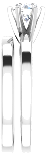 Sužadėtuvių Žiedas „Solitaire“ 925 Sidabro Round 5.5mm (9)