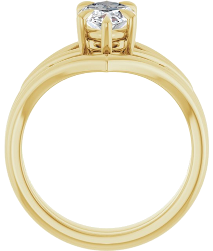 Sužadėtuvių Žiedas „Claw-Prong Solitaire“ 14k yellow gold Marquise 12mm x 6mm (7)