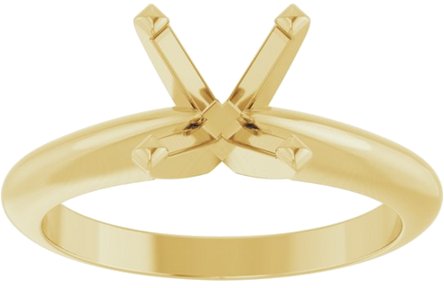Sužadėtuvių Žiedas „Solitaire“ 14k yellow gold Square 5.5mm (3)