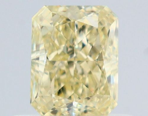 0.61 carat Fancy Light Yellow-VVS2 Natūralus Radiant Deimantas (1)