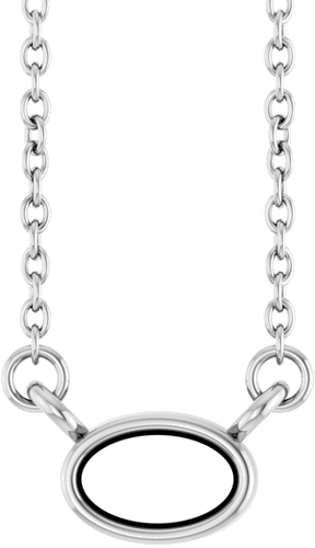 Pakabukas „Solitaire“ 14k white gold Oval 5mm x 3mm (1)
