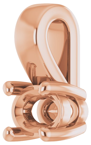 Pakabukas „Solitaire“ 585 Rožinis Aukso Oval 4mm x 3mm (2)