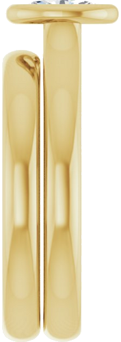 Sužadėtuvių Žiedas „Bezel-Set Solitaire“ 10k yellow gold Oval 6mm x 4mm (9)