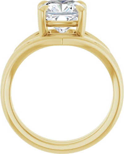 Sužadėtuvių Žiedas „Claw-Prong Solitaire“ 14k yellow gold Cushion 8mm (7)