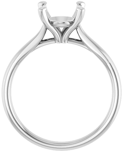 Sužadėtuvių Žiedas „Solitaire“ 417 Baltojo Aukso Oval 10mm x 8mm (2)