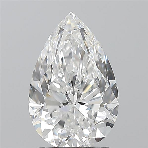 2.01 carat F-SI1 Natūralus Pear Deimantas (1)