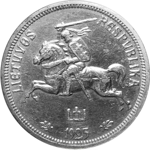 1925 Lietuva 1 lito sidabrinė moneta (2)