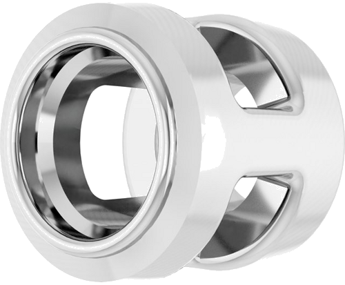 Pakabukas „Round Bezel-Set Slide“ 10k white gold Round 2.5mm (2)