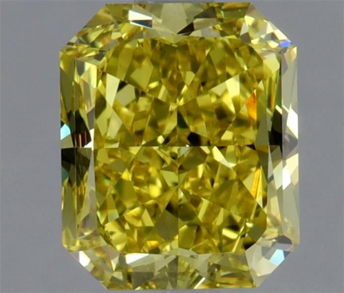 1.26 carat Fancy Vivid Yellow-VS2 Natūralus Radiant Deimantas (1)