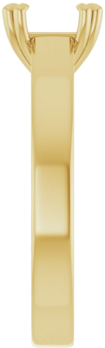 Sužadėtuvių Žiedas „Double Claw-Prong Solitaire“ 14k yellow gold Square 6mm (4)