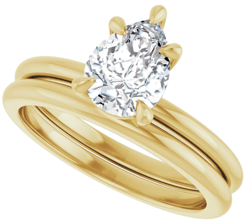 Sužadėtuvių Žiedas „Claw-Prong“ 10k yellow gold Pear 8mm x 6mm (10)