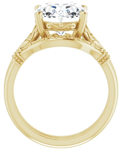 Sužadėtuvių Žiedas „Sculptural“ 14k yellow gold Oval 12mm x 10mm (7)