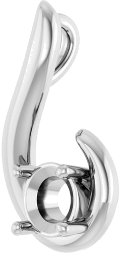 Pakabukas „Freeform“ 14k white gold Round 5.8mm (2)