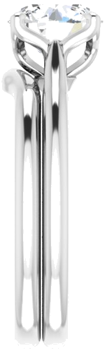 Sužadėtuvių Žiedas „Solitaire“ 585 Baltojo Aukso Round 7.4mm (9)