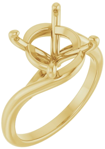 Sužadėtuvių Žiedas „Bypass“ 14k yellow gold Oval 12mm x 10mm (1)