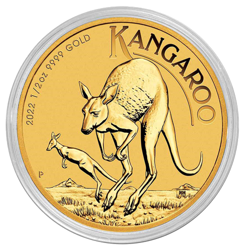 1/2 oz Kangaroo 2022 Australia Gold Coin (.9999 Nugget) (3)