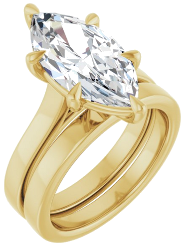 Sužadėtuvių Žiedas „Claw-Prong“ 14k yellow gold Marquise 16mm x 8mm (6)