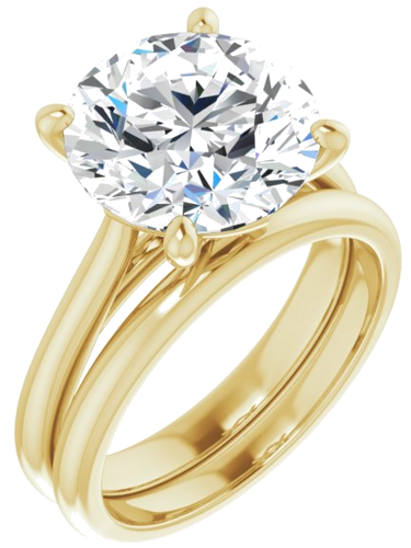 Sužadėtuvių Žiedas „Solitaire“ 18k yellow gold Round 11mm (6)