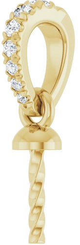 Pakabukas „Accented Pearl“ 14k yellow gold Pearl 6mm (2)