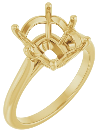 Sužadėtuvių Žiedas 14k yellow gold Elongated Cushion 11mm x 9mm (1)