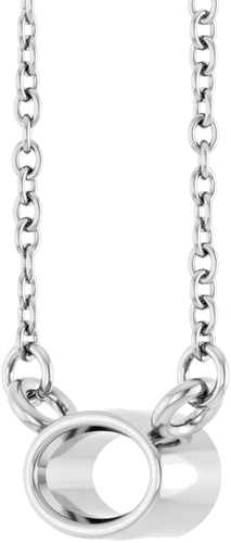 Pakabukas „Solitaire“ 14k white gold Oval 5mm x 3mm (2)