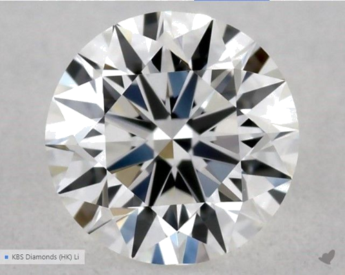 0.5 carat G-VVS2 Excellent cut Natūralus Round Deimantas (1)