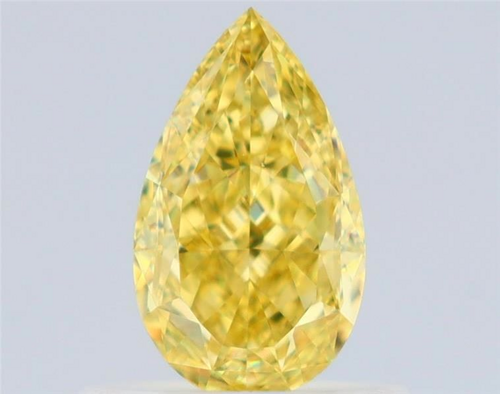 0.6 carat Fancy Intense Yellow-VS1 Natūralus Pear Deimantas (1)