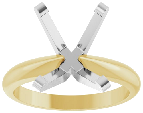 Sužadėtuvių Žiedas „Heavyweight Solitaire“ 14k yellow/white gold Emerald 10mm x 8mm (3)