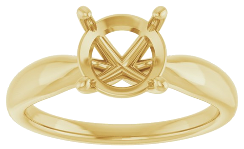 Sužadėtuvių Žiedas 14k yellow gold Round 8mm (3)