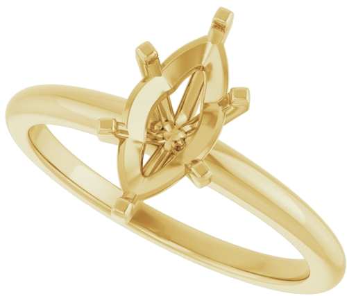 Sužadėtuvių Žiedas 14k yellow gold Marquise 10mm x 5mm (5)