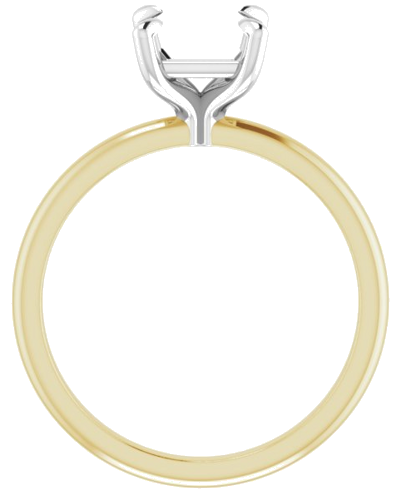 Sužadėtuvių Žiedas „Solitaire“ 14k yellow/white gold Square 6mm (2)