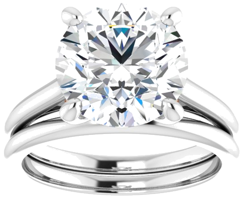 Sužadėtuvių Žiedas „Infinity-Inspired“ 585 Baltojo Ir Rožinis Aukso Round 10mm (8)