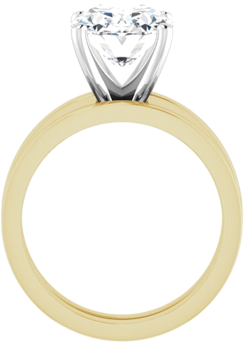 Sužadėtuvių Žiedas „Solitaire“ 585 Baltojo Ir Geltonojo Aukso Oval 11mm x 9mm (7)