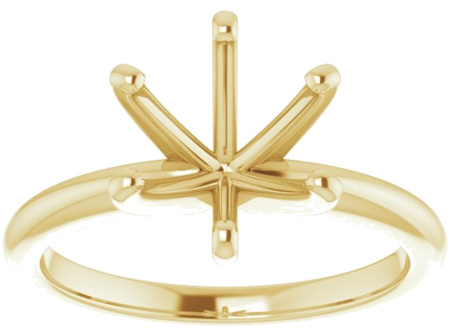 Sužadėtuvių Žiedas „Solitaire“ 585 Geltonojo Aukso Round 8.8mm (3)