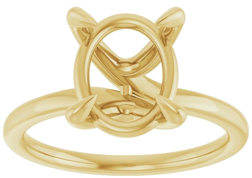 Sužadėtuvių Žiedas 14k yellow gold Oval 11mm x 9mm (3)