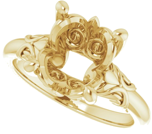 Sužadėtuvių Žiedas „Solitaire“ 14k yellow gold Oval 11mm x 9mm (5)