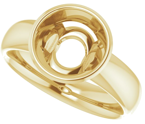 Sužadėtuvių Žiedas „Bezel-Set Solitaire“ 14k yellow gold Round 8.8mm (5)