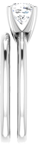 Sužadėtuvių Žiedas „Solitaire“ 585 Baltojo Aukso Cushion 6mm (9)