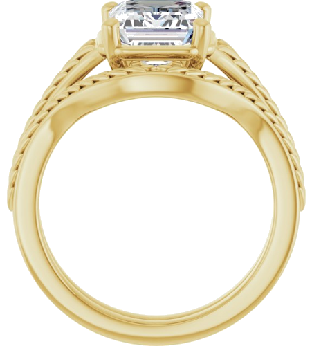 Sužadėtuvių Žiedas „Solitaire“ 14k yellow gold Emerald 9mm x 7mm (7)