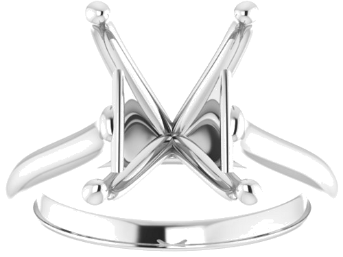 Sužadėtuvių Žiedas „Solitaire“ 585 Baltojo Aukso Emerald 11mm x 9mm (3)