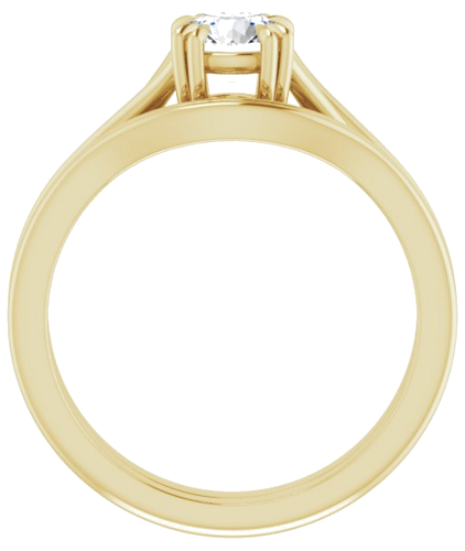 14K Yellow 5.5 mm Round Solitaire Engagement Ring Mounting (7)