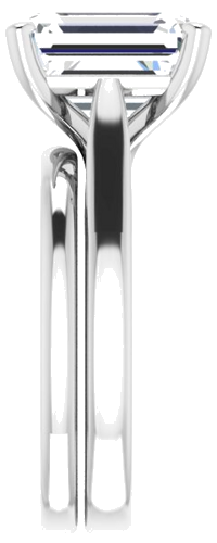 Sužadėtuvių Žiedas „Solitaire“ 950 Platinos Emerald 10mm x 8mm (9)