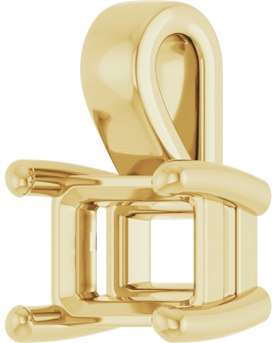 Pakabukas „Solitaire Charm“ 14k yellow gold Emerald 7mm x 5mm (2)