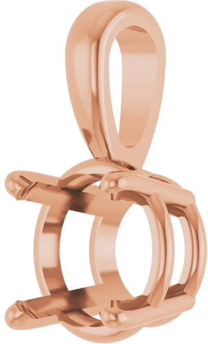 Pakabukas „Solitaire“ 585 Rožinis Aukso Round 7mm (2)