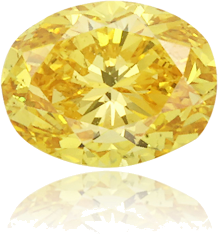 0.47 carat Fancy Vivid Orangey Yellow-SI1 Natūralus Oval Deimantas (1)