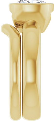 Sužadėtuvių Žiedas „Bezel-Set Solitaire“ 14k yellow gold Cushion 8mm (9)
