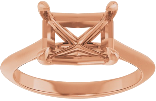 Sužadėtuvių Žiedas „Solitaire“ 417 Rožinis Aukso Emerald 9mm x 7mm (3)