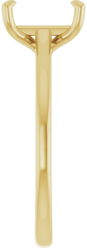 10K Yellow  8x6 mm Emerald Solitaire Engagement Ring Mounting (4)